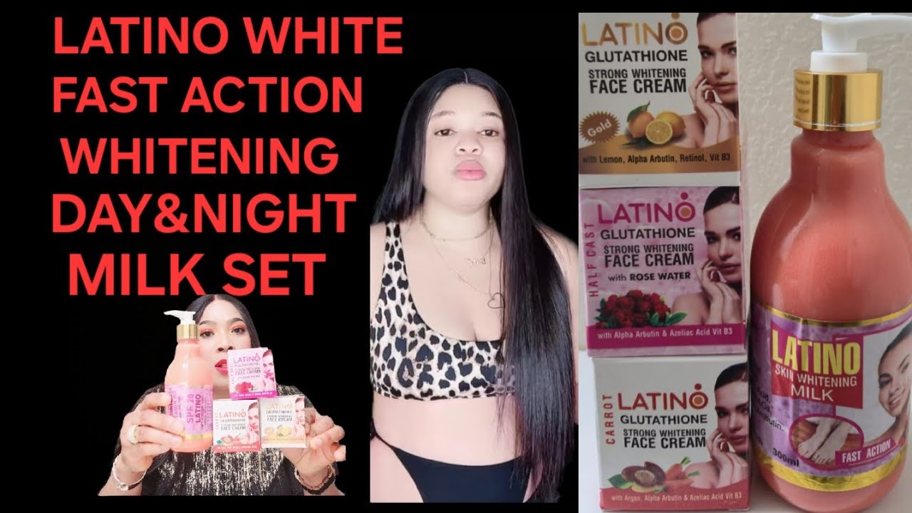 LATINO WHITE STRONG FAST ACTION WHITENING DAY&NIGHT SUPER WHITENING SET.