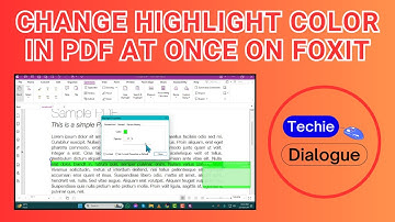 How to Change the Highlight Color in PDF at Once on Foxit