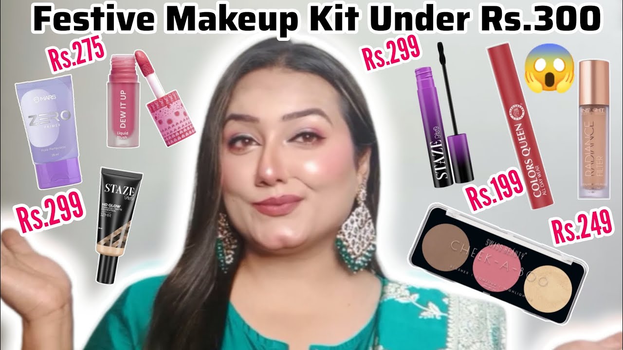 Festive Makeup Kit Under Rs.300/-✨ || Affordable Makeup Kit❣️|| Nimshine 