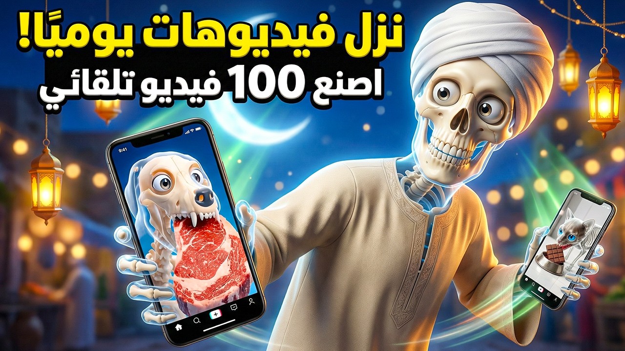 نزل فيديوهات يوميًا تلقائيا بالذكاء الاصطناعي مجانا 100% | الطريقة الكاملة