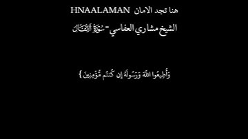 { يَسْأَلُونَكَ عَنِ الْأَنفَالِ } الشيخ مشاري العفاسي تلاوه خاشعه حالات واتساب كرومات سوداء