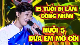 Nguyên Sân Khấu 'KHÓC KHÔNG DỨT' khi nghe cậu bé 'LÀM CÔNG NHÂN NUÔI 5 EM MỒ CÔI' hát BOLERO ĐAU ĐỚN