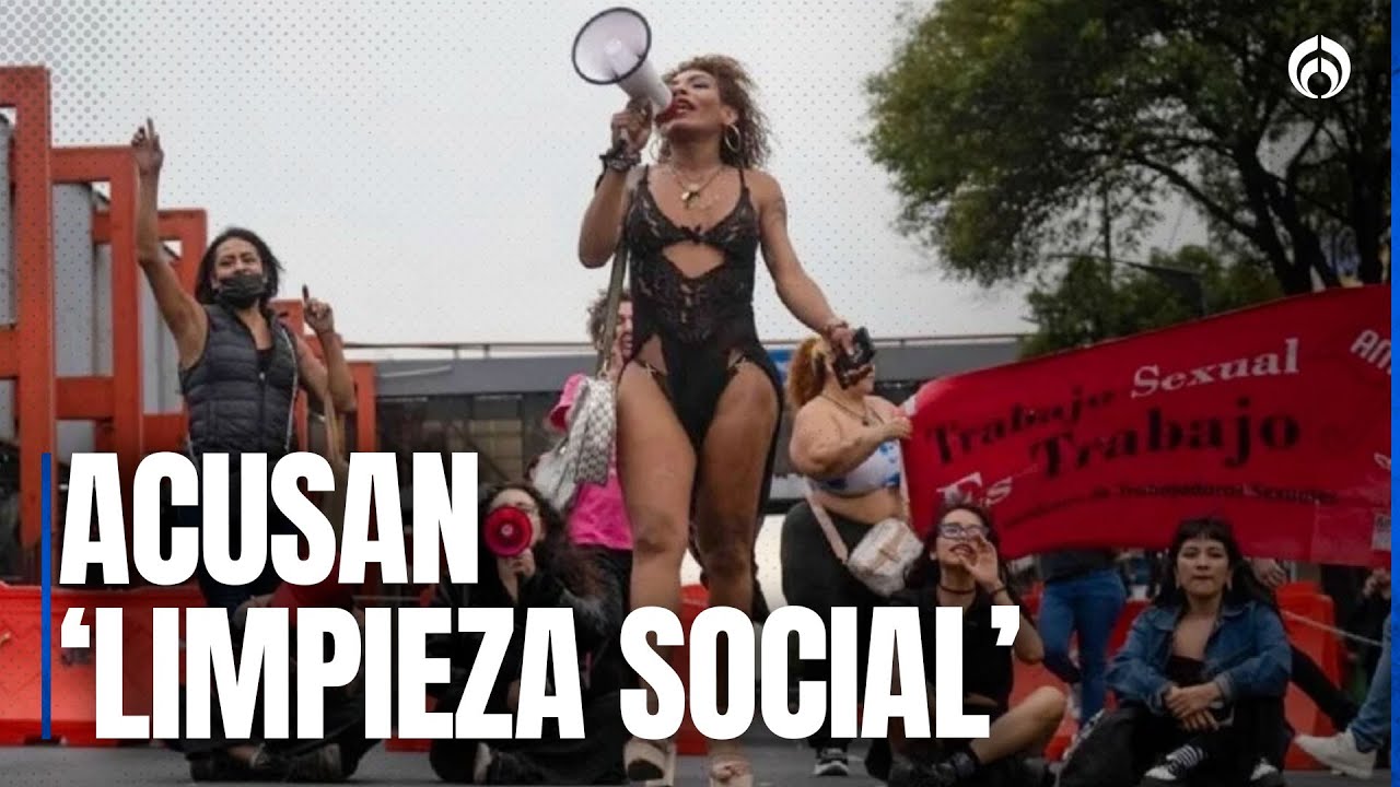 Trabajadoras sexuales protestan contra ciclovía en Calzada de Tlalpan: 