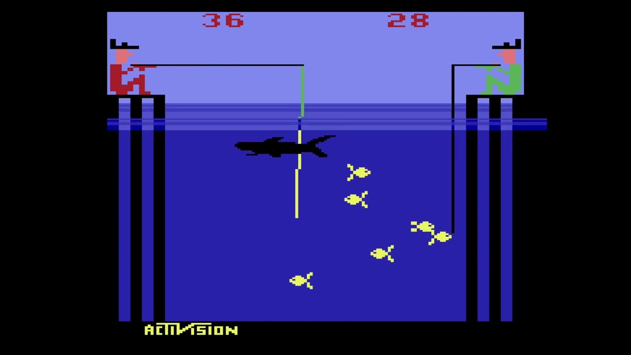 Fishing Derby Longplay (Atari 2600 Game) 