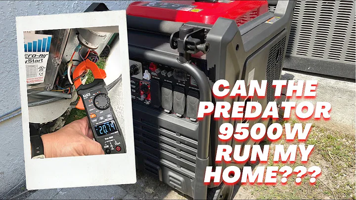 Predator 9500w Inverter generator runs my whole house including central A/C!!!!
