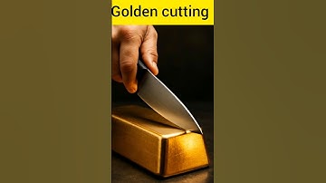 Cutting gold block with sharpest knife ever! #shorts #technomacaque #shimlavlog #aihimachaldiaries