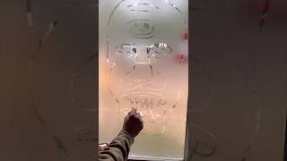 Daily Faces Challenge: Day 110/365- Window Condensation Art | Quick Finger Drawing Timelapse #shorts