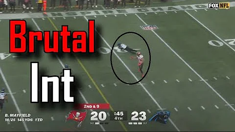 Baker Mayfield throws a backbreaking INT | Carolina Panthers Vs Tampa Bay Buccaneers