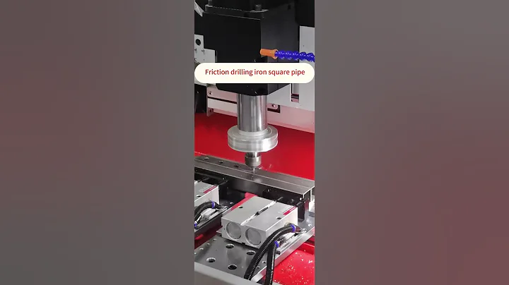 Thermal friction drilling Flow drill with collar surface clamping 2 steel square tubes