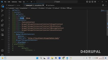 Extend Behat configuration(behat.yml) by profiling Behat testing Drupal 10, Drupal 9 | D4Drupal
