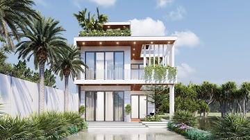 Phối cảnh mẫu biệt thự vườn 3 tầng anh Sơn tại Long Thành