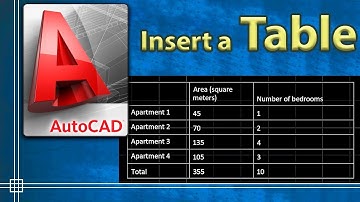 AutoCAD 2019 - Insert Tables (2 methods)