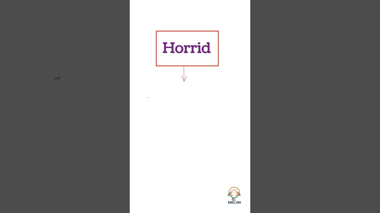 Horrid Meaning in Hindi | Daily Use English Words | #shorts
