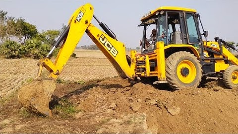 JCB Backhoe Loader working for new Bricks Factory | jcp dozer working video | jcp working video