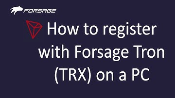 How to register with Forsage Tron on a PC