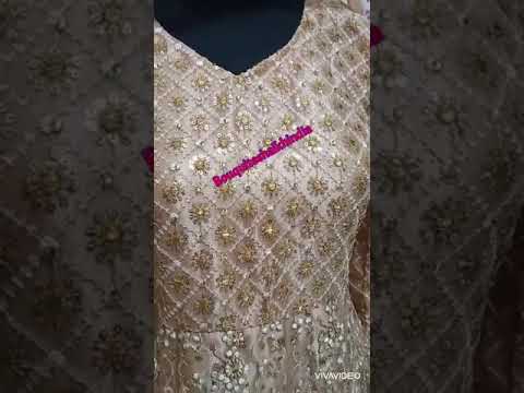 Gold Color Anarkali Baju India Customer Order