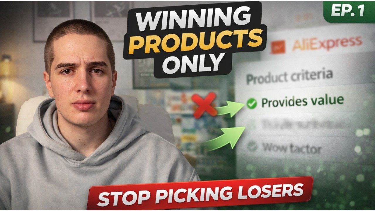 How To Find Winning Products (Stop Picking Losers) | Organic Dropshipping Bootcamp Ep. 1: video thumbnail