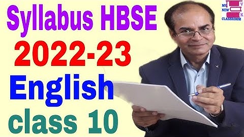 syllabus haryana board class 10 english 2022 23 by vijay Kumar