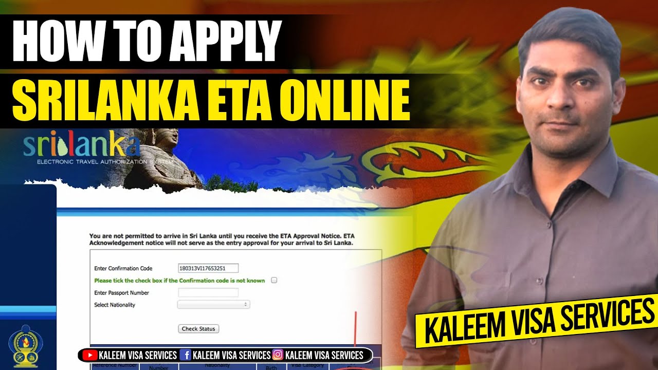 How To Apply Srilanka Eta Online || Srilanka Visa Online Apply # ...