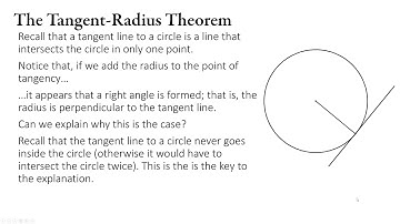 Two Theorems about Tangent Lines to Circles