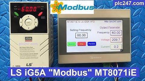 Weintek MT8071iE "Modbus RTU" LS iG5A VFD Tutorial
