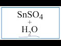 Chemical Equations and Sulfate Ions