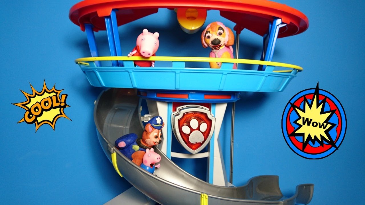 PATRULLA CANINA juega con Peppa Pig en el CENTRO DE MANDO 🐾 TORRE DE  VIGILANCIA🐾 juguetes Paw Patrol 