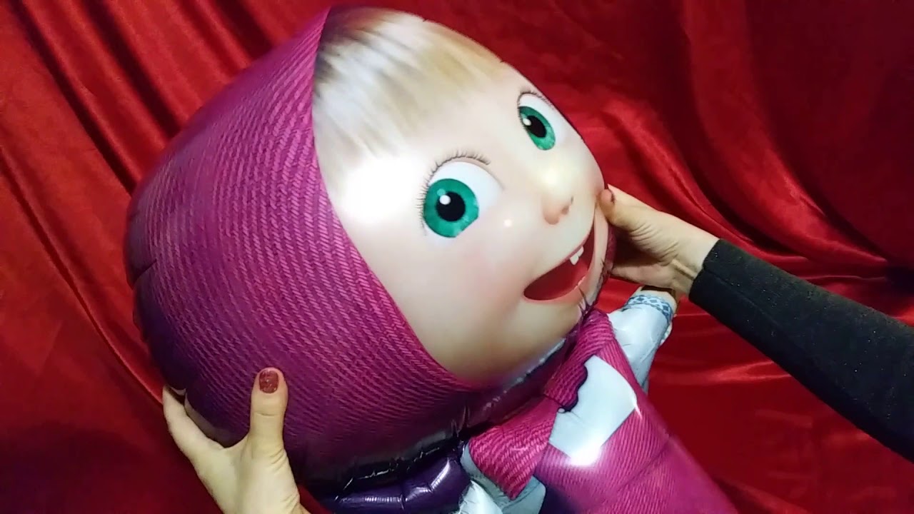 MASHA MYLAR FOIL BALLOON INFLATION AND PIN POPPING!