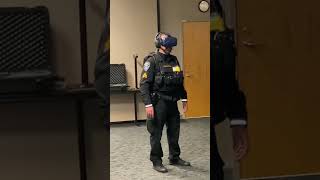 Police Officer Tests New VR Training Simulator #shorts screenshot 1