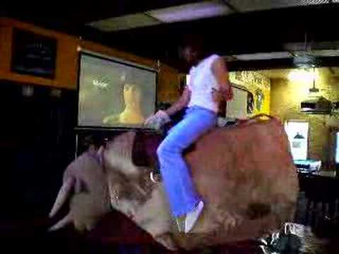 Lacey rides the bull