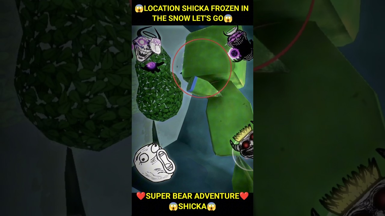 Super Bear Adventure location Shicka Frozen In The Snow Let's Go😱
