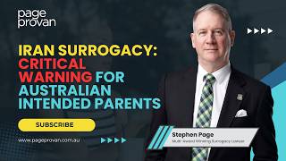 Iran Surrogacy: Critical Warning for Australian Intended Parents