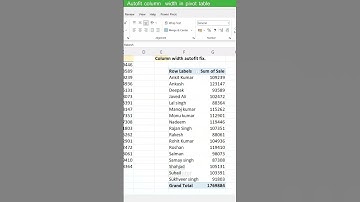 Autofit colum in pivot table | column width fix in pivot table