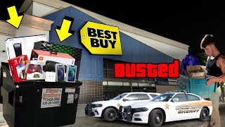 DUMPSTER DIVING AT BEST BUY GONE WRONG!! CAUGHT BY POLICE!!