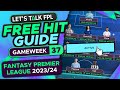 Fpl free hit guide double gameweek 37  fantasy premier league 202324 tips