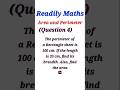 Question of Calculating Perimeter and Area(both) of Rectangle||#readilymaths|| #conceptbase||#shorts