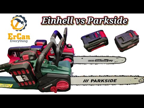 Einhell GE-LC 36/35 Li - Solo Unboxing, Review and Comparison with PARKSIDE PKSA 40-Li A1 Chain Saw