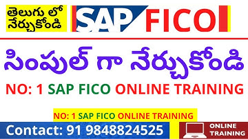 తెలుగులో SAP FICO | SAP FICO Training  in Telugu - Complete SAP FICO Video Based Course