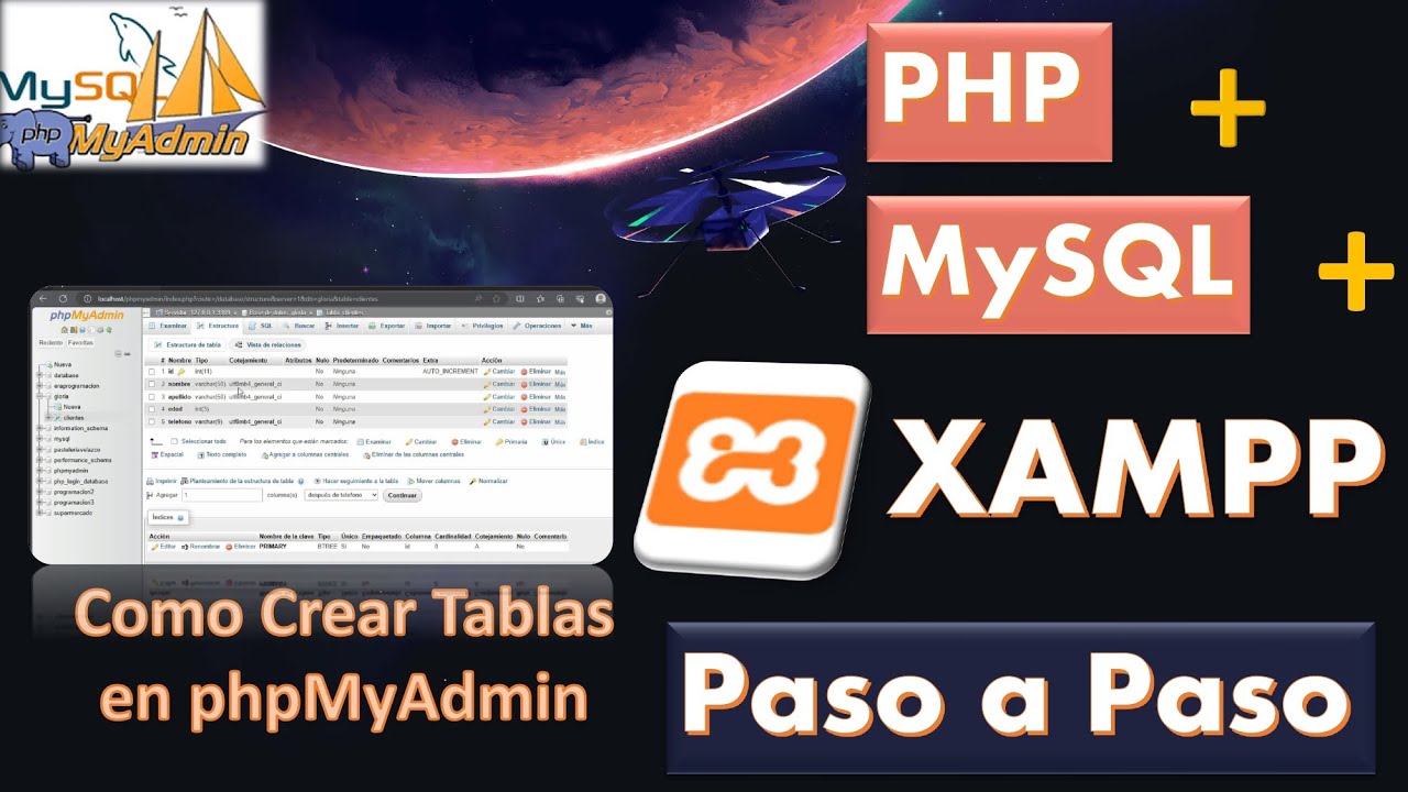 Cómo Crear Tablas en MySQL con phpMyAdmin Usando Xampp (Tutorial Paso a ...
