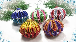 Ёлочные игрушки из фоамирана своими руками / diy christmas ornaments glitter foam Ёлочные игрушки из фоамирана своими руками / diy christmas ornaments glitter foam