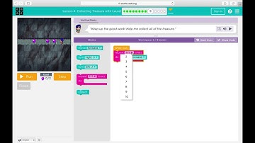 code.org || Express course (2020) || lesson 4 || Collecting Treasure with laurel