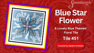 Blue Star Fower - Sanntangle Tile 451