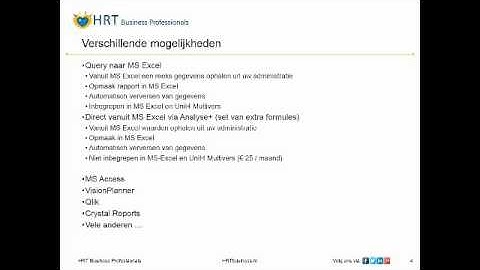 Rapportages Maken Met Unit4 Multivers