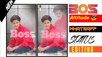 Boss status Editng in Kinemaster || full attitude status in editing in Kinemaster ||Tutorial