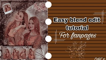 Easy blend edit tutorial for fanpages || #simple #editing #tutorial #trending #picsart