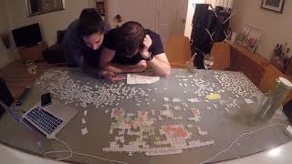 Vintage Map of the World 1000 piece Jigsaw Puzzle Timelapse