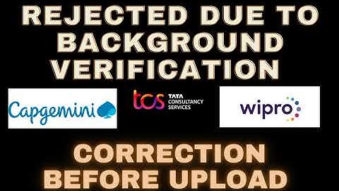 Rejection due to background verification|How Wipro ,tcs , Infosys do background verification check
