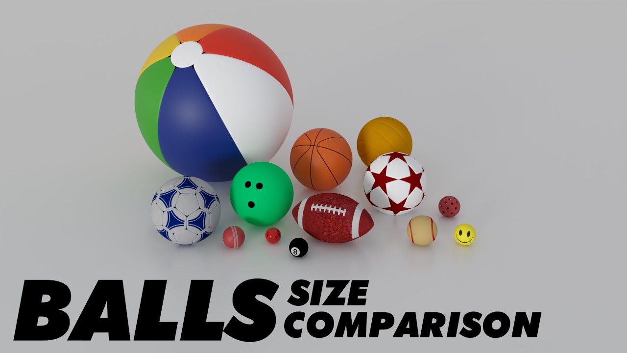 Balls Size Comparison Sports And Fictional ⚽️ 🏀 🏈 🥎 🏉 Youtube 