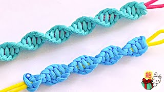 らせん模様がきれいな「ねじり結び」の編み方　ミサンガやマクラメのアクセサリーに ／ 結び方ナビ 〜 How to tie 〜