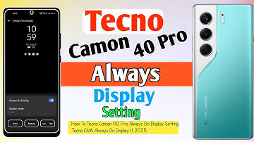 How To Tecno Camon 40 Pro Always On Display Setting || Tecno CM6 Always On Display || 2025
